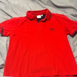 Boss Polo Shirt in Bold Red